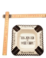 Askebæger med Black & White whiskylogo 10